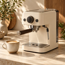 Cream countertop coffee appliance — view 1
