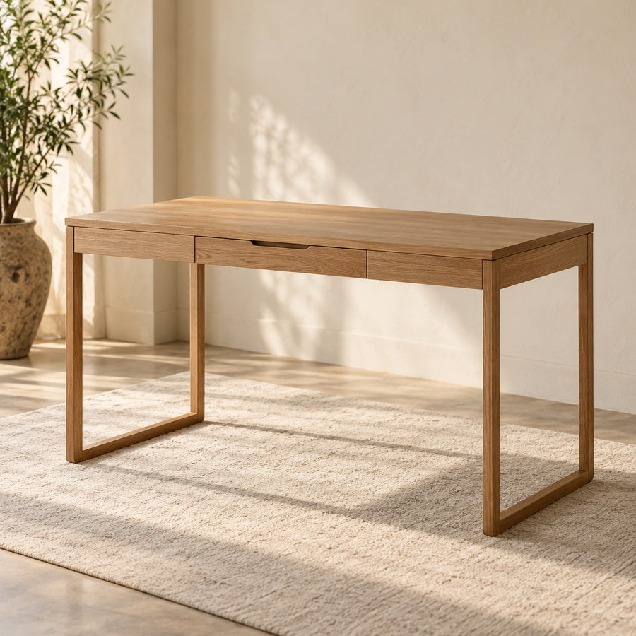Clean-lined desk with a central drawer — view 1