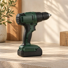 Forest-green cordless drill — view 2